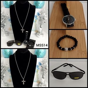 Men Necklace Sets With Sunglasses (MSS14)